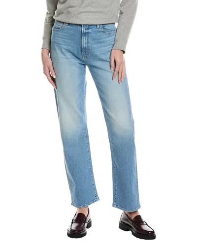 Mother The Ditcher Zip Flood Love On The Beat Straight Leg Jean In Blue