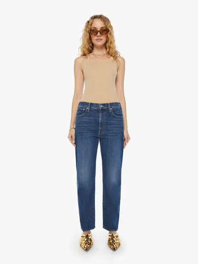 Mother The Ditcher Zip Hover Cannonball Jeans In Blue
