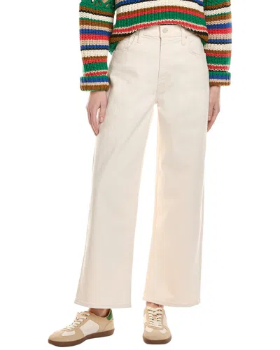 Mother The Dodger Ankle Act Natural Wide Leg Jean In White