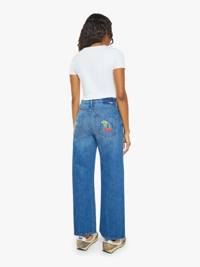 Mother The Dodger Ankle Green Thumb With Cherries Jeans