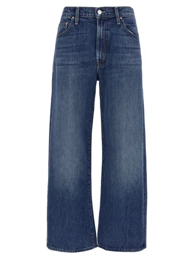 Mother Denim Mid-rise Wide-leg Cropped Jeans In Blue