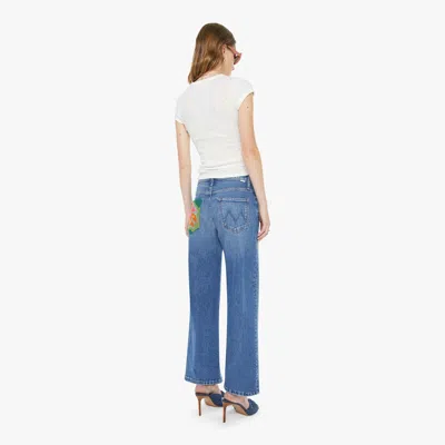 Mother The Dodger Ankle Knick Knack Paddy Whack With Embroidery Jeans In Blue