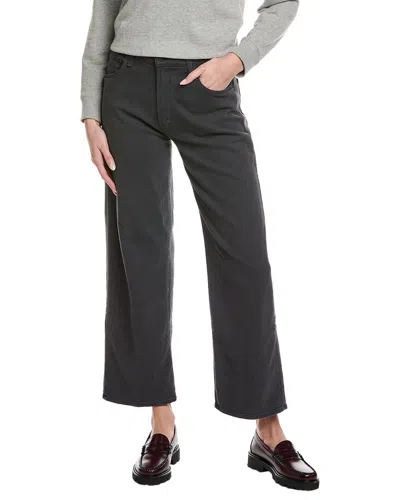 Mother The Dodger Ankle Linen-blend Peat Straight Leg Jean In Grey