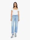 Mother The Dodger Button Hover Cuff Wide Leg Jeans In Multi