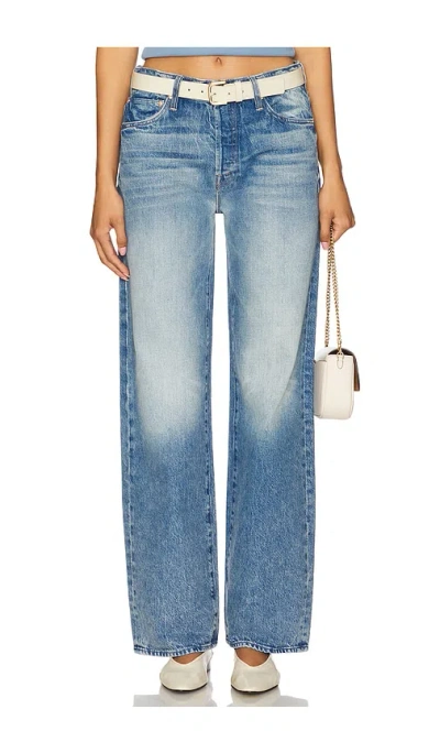 Mother The Dodger Button Sneak Jeans In Blue