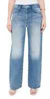 Mother The Dodger Button Sneak Jeans Wipeout In Wipeout