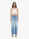 Mother Dodger Sneak Faded Jeans In Blue