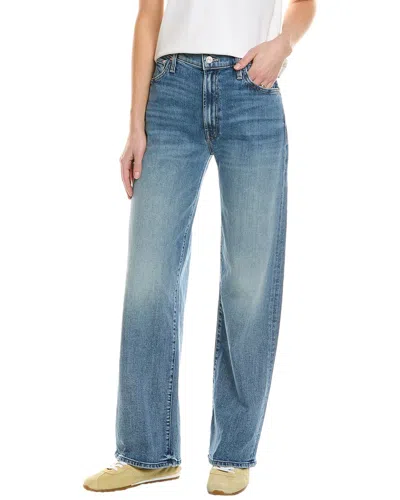 Mother The Dodger Flood Cuff Toil And Trouble Wide Leg Jean In Blue