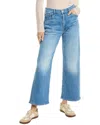 Mother The Rider Frayed High Waist Ankle Straight Leg Jeans In Blue
