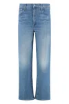Mother Denim Trousers With Belt Loops In Blue