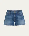 Mother The Dodger Short Fray Denim Shorts In Bunny Hop