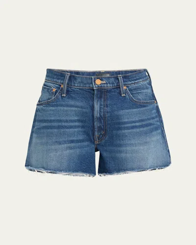 Mother The Dodger Short Fray Denim Shorts In Bunny Hop
