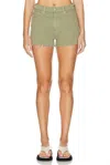 Mother The Dodger Short Short Fray In Mermaid In Brown