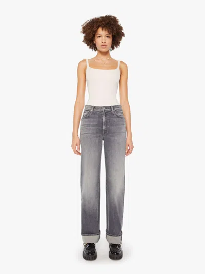 MOTHER THE DODGER SKIMP CUFF MOSHPIT MEMORIES JEANS IN GREY - SIZE 23