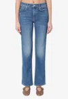 Mother The Dodger Skimp Cuff High-rise Straight-leg Jeans In Blue