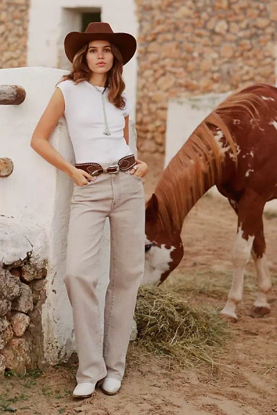 Mother The Dodger Sneak High-rise Pants In White