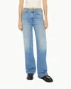 Mother The Hustler Roller Fray Mid-rise Wide-leg Jeans In Multi