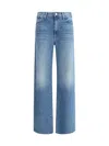 Mother The Dodger Sneak Jeans In Blue
