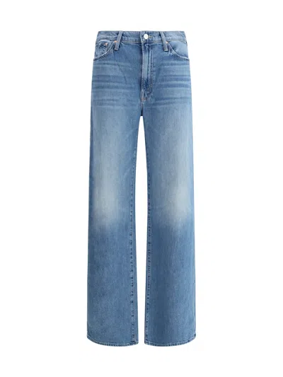 Mother The Dodger Sneak Jeans In Blue
