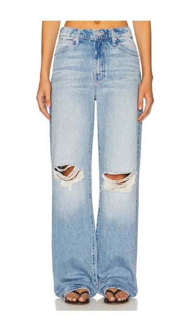 Mother The Dodger Sneak Jeans In Blue