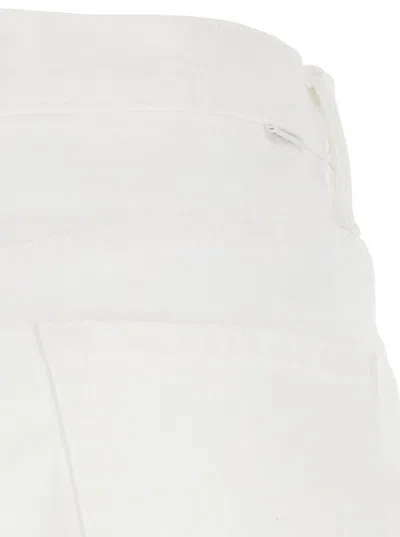 MOTHER 'THE DODGER SNEAK' WHITE FIVE POCKET JEANS IN COTTON WOMAN