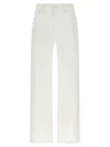 Mother 'the Dodger Sneak' White Five Pocket Jeans In White