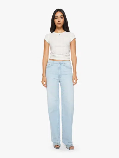 Mother The Ditcher Roller Zip Skimp Shaken Not Stirred Jeans In Blue