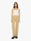 Mother The Mid Rise Dazzler Ankle Fray Sand Pants In Khaki