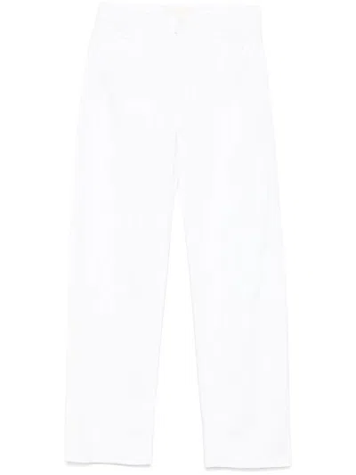 Mother Jeans The Dodger Sneak White