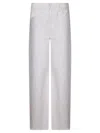 Mother Wide-leg Fringed Hemline Denim Trousers In Totally Innocent