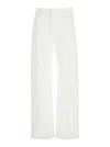 Mother 'the Dodger Sneak' White Five Pocket Jeans In Cotton Woman In White