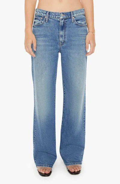 Mother The Dodger Wide Leg Jeans In Blue