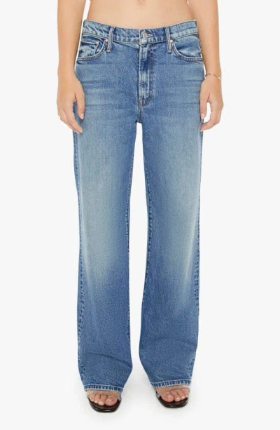 Mother The Dodger Sneak Jeans Strike A Pose In Blue