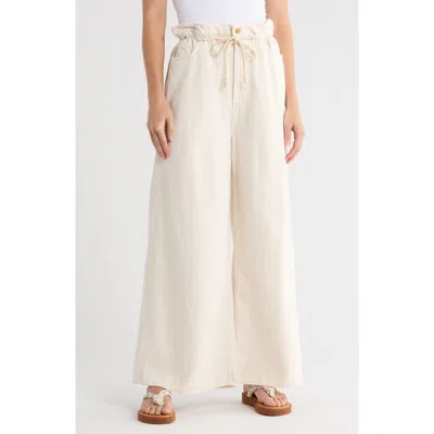 Mother The Doggie Bag Wide Leg Pants In White
