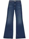 Mother The Dodger Prep Ankle Yee Haw Wide Leg Jean In Blue