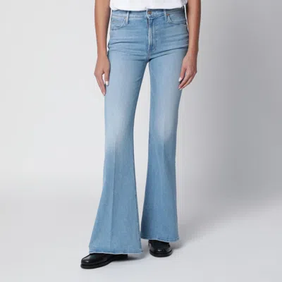 Mother The Doozy Flared Trousers In Light Blue Denim