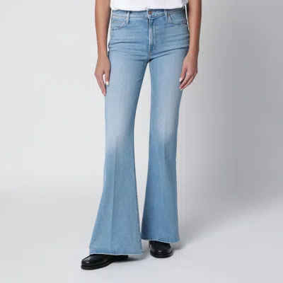 Mother The Doozy Flared Trousers In Light Blue Denim