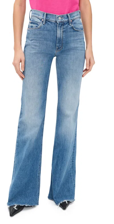 Mother The Doozy Fray Jeans Heads Or Tails In Blue