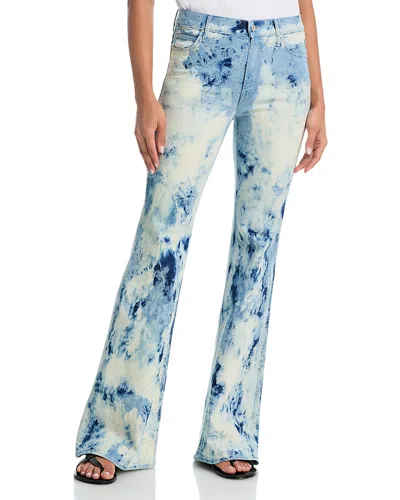 Mother The Doozy Mid Rise Wide Leg Jeans In Laundry Day In Blue