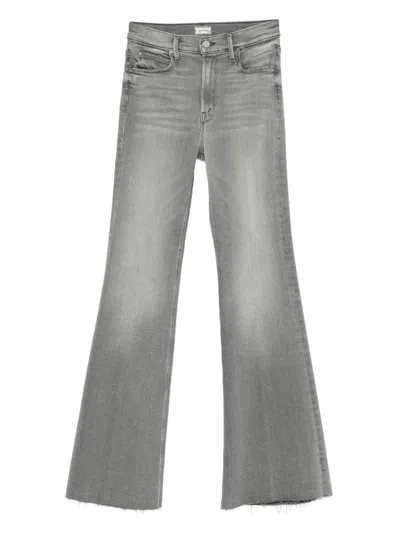 MOTHER The Doozy Sneak Fray gray denim jeans MOTHER