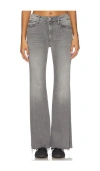 Mother The Doozy Sneak Fray Jeans In Green