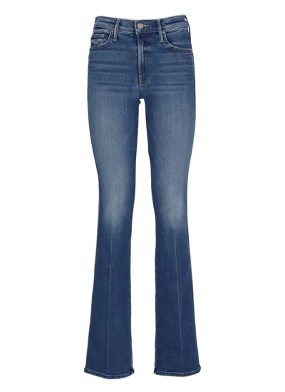 Mother The Double Insider Heel Bootcut Jeans In Blue