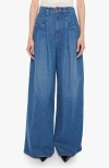 Mother The Double Prep Sugar Cone Skimp Wide Leg Jeans In Blue