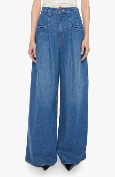 MOTHER MOTHER THE DOUBLE PREP SUGAR CONE SKIMP WIDE LEG JEANS