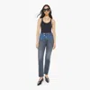 Mother The Double Rocky Rider Nerdy And Blue Jeans In Black - Size 34 In Black