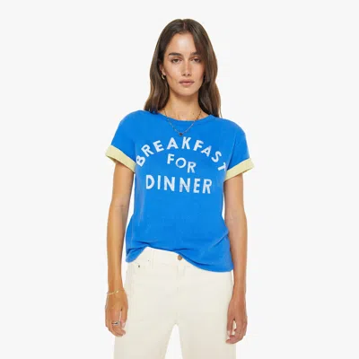 Mother The Double Rowdy Breakfast For Dinner T-shirt In Blue