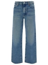 Mother Dodger Sneak Jeans Made Of Cotton Denim In Blue