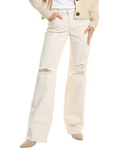 Mother The Down Low Spinner Heel Natural Acts Jean In White