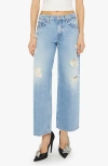 MOTHER MOTHER THE DOWN LOW SPINNER HOVER RIPPED ANKLE JEANS