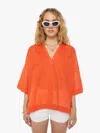 Mother The Down The Middle Pop Over Fiesta Shirt In White